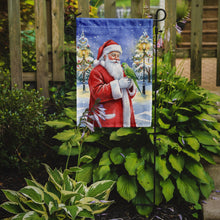 Load image into Gallery viewer, Indian Parakeet with Santa Claus Garden Flag