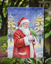 Load image into Gallery viewer, Indian Parakeet with Santa Claus Garden Flag