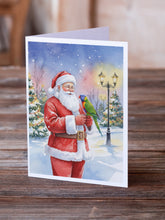 Load image into Gallery viewer, Lorikeet with Santa Claus Greeting Cards Pack of 8