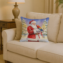 Load image into Gallery viewer, Macaw with Santa Claus Throw Pillow