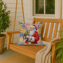 Load image into Gallery viewer, Male Eclectus with Santa Claus Throw Pillow