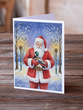 Load image into Gallery viewer, Mallard with Santa Claus Greeting Cards Pack of 8