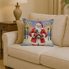 Load image into Gallery viewer, Mallard with Santa Claus Throw Pillow