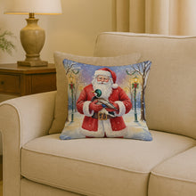 Load image into Gallery viewer, Mallard with Santa Claus Throw Pillow