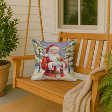 Load image into Gallery viewer, Parrotlet with Santa Claus Throw Pillow