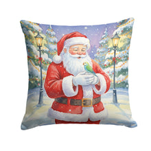 Load image into Gallery viewer, Parrotlet with Santa Claus Throw Pillow