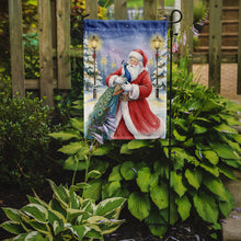 Load image into Gallery viewer, Peacock with Santa Claus Garden Flag