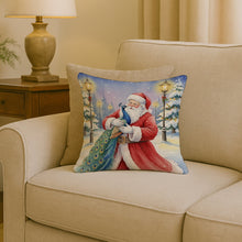 Load image into Gallery viewer, Peacock with Santa Claus Throw Pillow