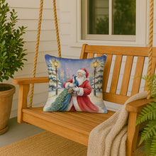 Load image into Gallery viewer, Peacock with Santa Claus Throw Pillow