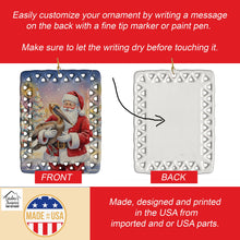 Load image into Gallery viewer, Pelican with Santa Claus Porcelain Ornament