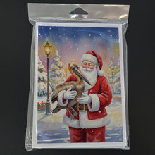 Load image into Gallery viewer, Pelican with Santa Claus Greeting Cards Pack of 8