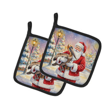 Load image into Gallery viewer, Pelican with Santa Claus Pair of Pot Holders