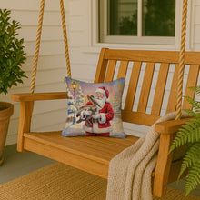 Load image into Gallery viewer, Pelican with Santa Claus Throw Pillow
