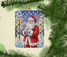 Load image into Gallery viewer, Pigeon with Santa Claus Porcelain Ornament