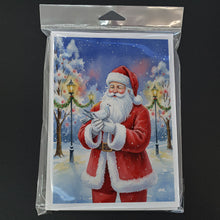 Load image into Gallery viewer, Pigeon with Santa Claus Greeting Cards Pack of 8