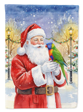 Load image into Gallery viewer, Rainbow Lorikeet with Santa Claus Garden Flag