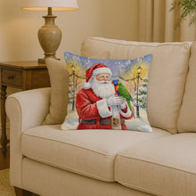 Load image into Gallery viewer, Rainbow Lorikeet with Santa Claus Throw Pillow