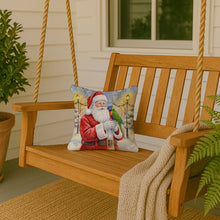Load image into Gallery viewer, Rainbow Lorikeet with Santa Claus Throw Pillow