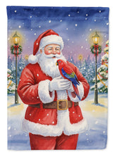 Load image into Gallery viewer, Red Lory with Santa Claus Garden Flag