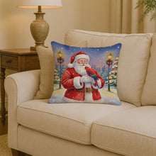 Load image into Gallery viewer, Red Lory with Santa Claus Throw Pillow
