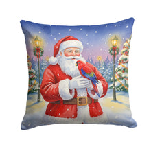 Load image into Gallery viewer, Red Lory with Santa Claus Throw Pillow