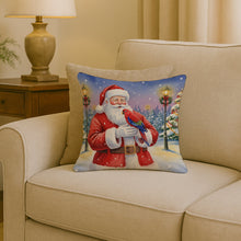 Load image into Gallery viewer, Red Lory with Santa Claus Throw Pillow