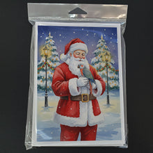 Load image into Gallery viewer, Red Bellied Parrot with Santa Claus Greeting Cards Pack of 8