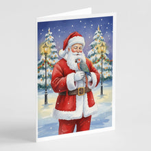 Load image into Gallery viewer, Red Bellied Parrot with Santa Claus Greeting Cards Pack of 8
