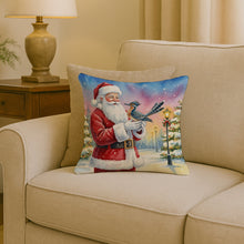 Load image into Gallery viewer, Roadrunner with Santa Claus Throw Pillow