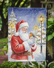 Load image into Gallery viewer, Robin with Santa Claus Garden Flag