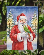 Load image into Gallery viewer, Senegal Parrot with Santa Claus Garden Flag