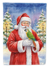 Load image into Gallery viewer, Senegal Parrot with Santa Claus Garden Flag