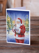 Load image into Gallery viewer, Society Finch with Santa Claus Greeting Cards Pack of 8