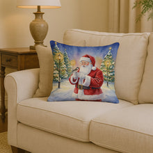 Load image into Gallery viewer, Society Finch with Santa Claus Throw Pillow