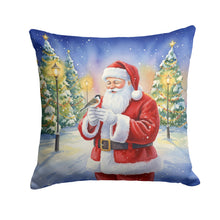Load image into Gallery viewer, Society Finch with Santa Claus Throw Pillow