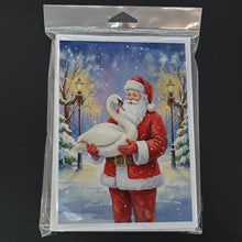 Load image into Gallery viewer, Swan with Santa Claus Greeting Cards Pack of 8