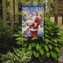Load image into Gallery viewer, Swan with Santa Claus Garden Flag