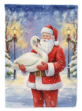 Load image into Gallery viewer, Swan with Santa Claus Garden Flag