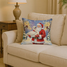 Load image into Gallery viewer, Swan with Santa Claus Throw Pillow