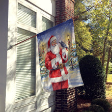 Load image into Gallery viewer, Timneh African Grey with Santa Claus House Flag