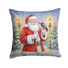 Load image into Gallery viewer, Timneh African Grey with Santa Claus Throw Pillow