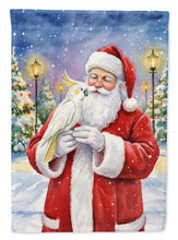 Load image into Gallery viewer, Umbrella Cockatoo with Santa Claus House Flag