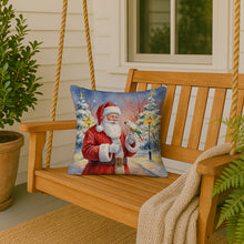 Load image into Gallery viewer, White Bellied Caique with Santa Claus Throw Pillow