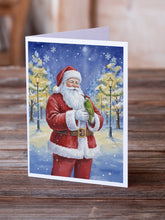 Load image into Gallery viewer, Woodpecker with Santa Claus Greeting Cards Pack of 8