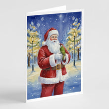 Load image into Gallery viewer, Woodpecker with Santa Claus Greeting Cards Pack of 8