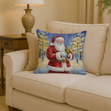 Load image into Gallery viewer, Woodpecker with Santa Claus Throw Pillow