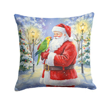 Load image into Gallery viewer, Yellow Naped Amazon with Santa Claus Throw Pillow