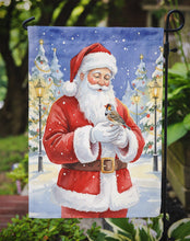 Load image into Gallery viewer, Zebra Finch with Santa Claus Garden Flag
