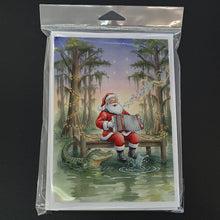 Load image into Gallery viewer, Cajun Santa Claus and the Accordion Gator Christmas Greeting Cards Pack of 8