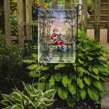 Load image into Gallery viewer, Cajun Santa Claus and the Accordion Gator Christmas Garden Flag